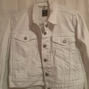 Levi's White Denim cropped Jacket - Women's